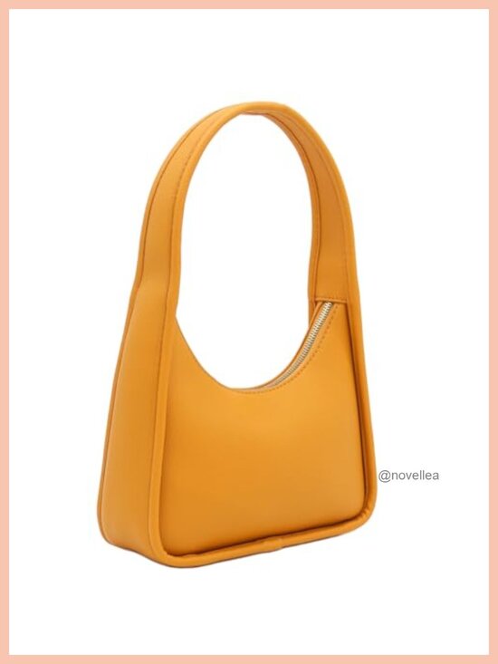 Handbags - Faux Leather Shoulder Bag, Hobo Purse, Top Handle Handbag